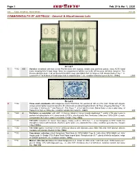Xref Aust Catalogue for Auction