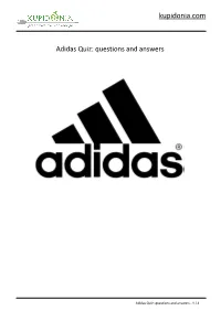 Adidas Quiz: Questions and Answers