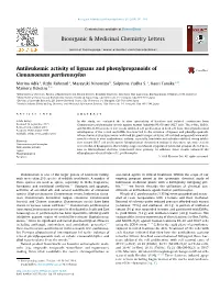 Antileukemic Activity of Lignans and Phenylpropanoids of Cinnamomum Parthenoxylon