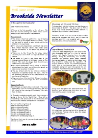 Brookside Newsletter