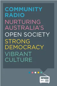 Community Radio Nurturing Australia's Open Society