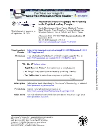 In the Peptide-Loading Complex Mechanistic Basis for Epitope