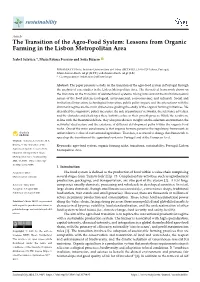 Lessons from Organic Farming in the Lisbon Metropolitan Area