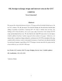 Oil, Foreign Exchange Swaps and Interest Rates in the GCC Countries Nawaf Almaskati1