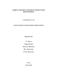Samfya District Poverty Reduction Monitoring