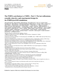 The PMIP4 Contribution to CMIP6 – Part 3: the Last Millennium, Scientiﬁc Objective, and Experimental Design for the PMIP4 Past1000 Simulations