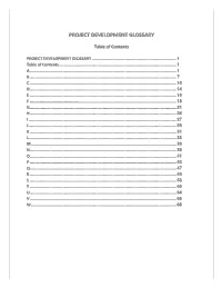 WSDOT Project Development Glossary