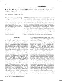 Application of the Hybrid-Maize Model for Limits to Maize Productivity Analysis in a Semiarid Environment