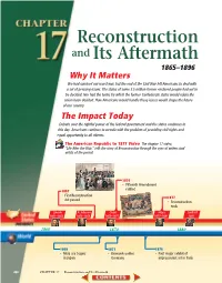 Chapter 17: Reconstruction and Its Aftermath, 1865-1896
