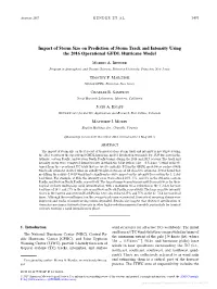 Impact of Storm Size on Prediction of Storm Track and Intensity Using the 2016 Operational GFDL Hurricane Model