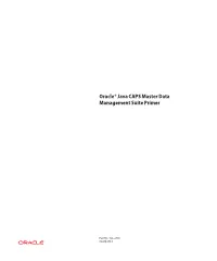 Oracle Java CAPS Master Data Management Suite Primer