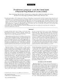 Pseudomonas Syringae Pv. Coryli, the Causal Agent of Bacterial Twig Dieback of Corylus Avellana