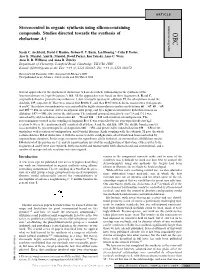Stereocontrol in Organic Synthesis Using Silicon-Containing Compounds