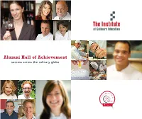 Alumni Hall of Achievement Success Across the Culinary Globe