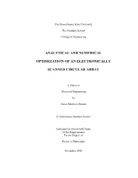 Appendix a Derivation of F()Φ for the Half-Circle with Endfire Elements ……………………………………………….……….……… 185 Appendix B Derivation of Receive-Mode Excitation Vector…