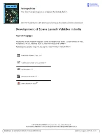 Development of Space Launch Vehicles in India
