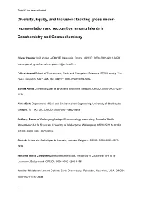Diversity, Equity, and Inclusion: Tackling Gross Under- Representation and Recognition Among Talents In