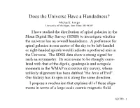 Does the Universe Have a Handedness?