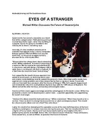 Eyes of a Stranger: Michael Wilton Discusses