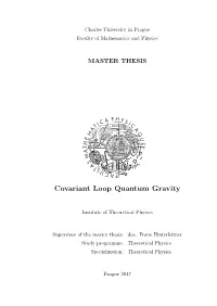 Pavel Irinkov Covariant Loop Quantum Gravity