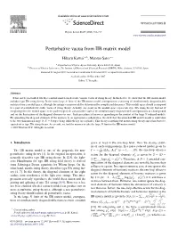 Perturbative Vacua from IIB Matrix Model