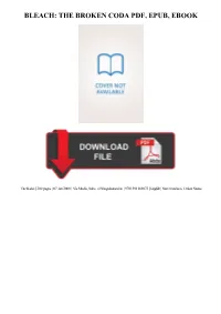 Bleach: the Broken Coda Pdf, Epub, Ebook
