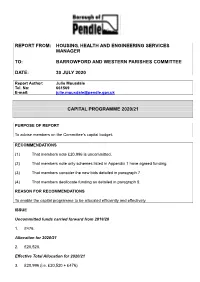 Capital Programme 2020/21