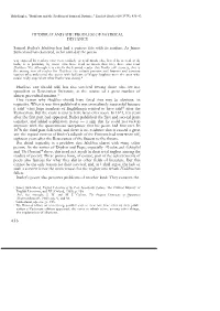 HUDIBRAS and the PROBLEM of SATIRICAL DISTANCE Samuel
