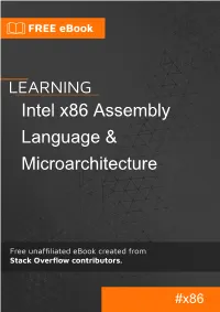Intel X86 Assembly Language & Microarchitecture