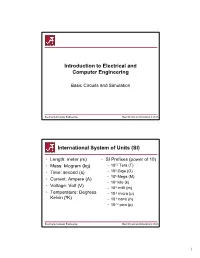 Introduction to Electrical and Computer Engineering International