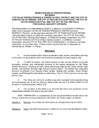 Memorandum of Understanding