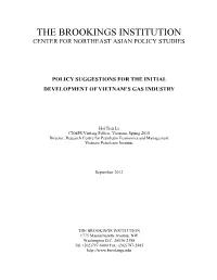 Policy Suggestions for the Initial Development