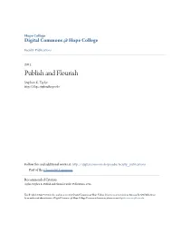 Publish and Flourish Stephen K