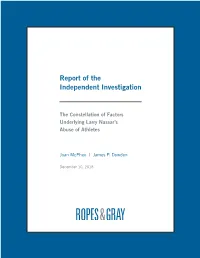 Report of the Independent Investigation