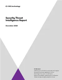 Security Threat Intelligence Report