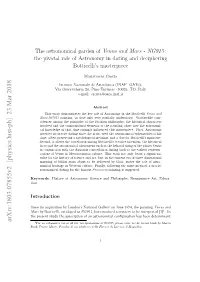 The Astronomical Garden of Venus and Mars-NG915: the Pivotal Role Of