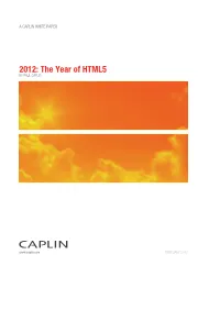 2012 the Year of HTML5 White Paper V1 (Reviewed) (ID 2899).Indd