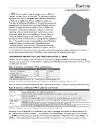 2019 Findings on the Worst Forms of Child Labor: Eswatini