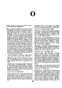 Affirmation in Lieu of Oath. Assertory Oath. Decisive Or Decisory Oath