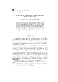 An Explicit Treatment of Biquadratic Function Fields