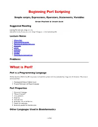 Beginning Perl Scripting