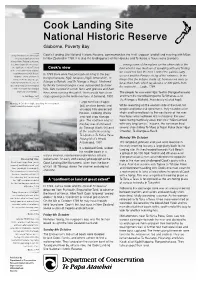Cook Landing Site National Histroic Reserve Factsheet