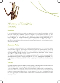 History of Sardinia Summary