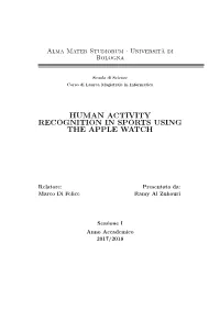 Human Activity Recognition in Sports Using the Apple Watch