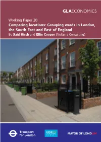 Working Paper 28: Comparing Locations: Grouping Wards in London, the South East and East of England