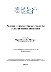 Another Technology Transforming the Music Industry: Blockchain
