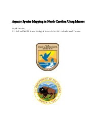 Aquatic Species Mapping in North Carolina Using Maxent