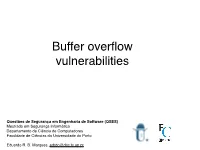 Buffer Overflow Vulnerabilities