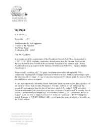Clinton Presidential Records in Response to the Freedom of Information Act (FOIA) Requests Listed in Attachment A