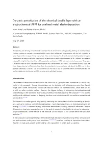 Dynamic Perturbation of the Electrical Double Layer with an Electrochemical AFM for Conﬁned Metal Electrodeposition